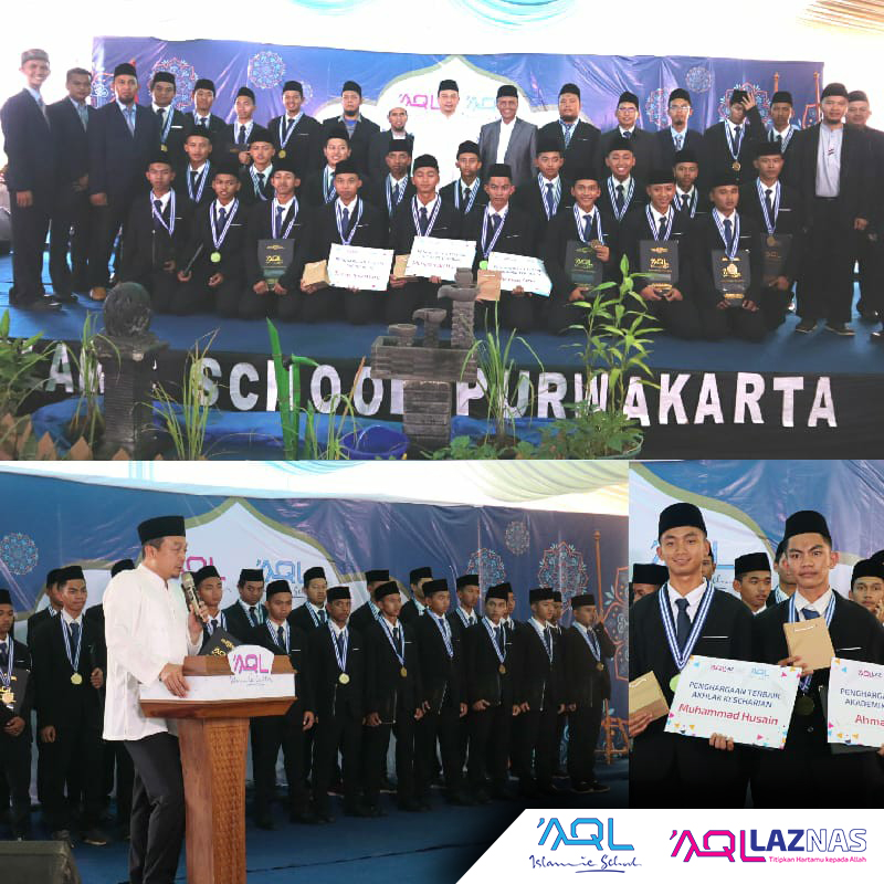 Wisuda SMA AQL Islamic School Angkatan Pertama Putra.