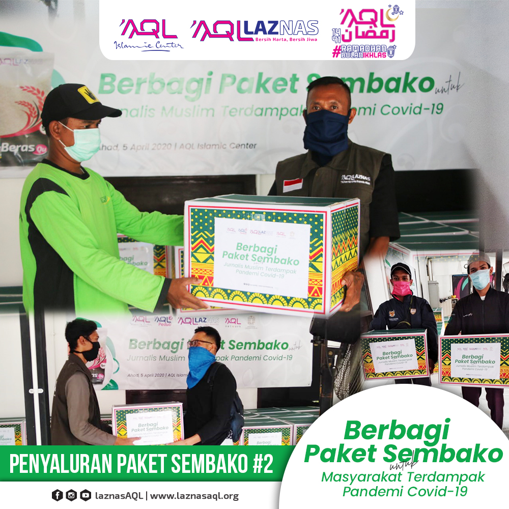 Berbagi Sembako untuk Jurnalis Muslim terdampak Covid 19