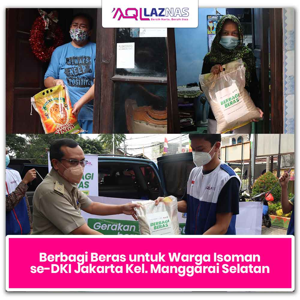 Laznas AQL Berbagi Beras Kepada Saudara Yang Terpapar Covid-19