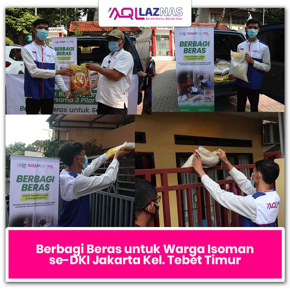 Laznas AQL Salurkan 650 Kg Beras & 25 Liter Handsanitizer Kepada Saudara Yang Terpapar Covid-19
