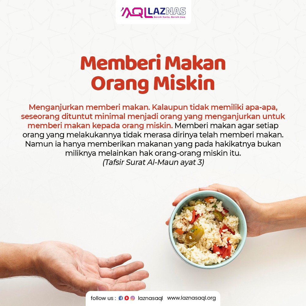 MEMBERI MAKAN ORANG MISKIN
